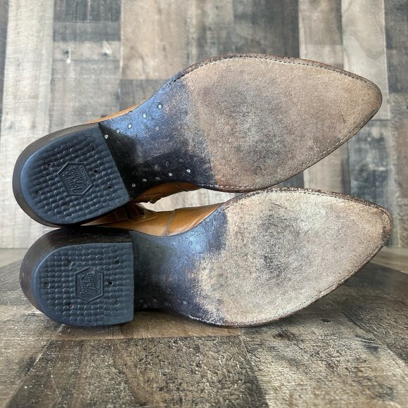 Tony Lama Vintage Gold Label Ankle Side Zip Western Cowboy Boots Mens 9 EE - Picture 7 of 12